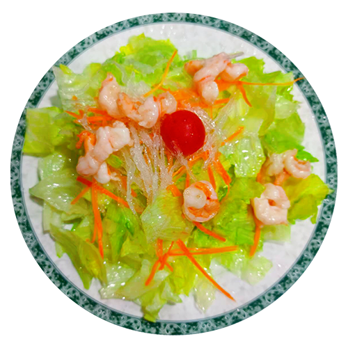 Ensalada con gambas