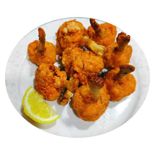 Bolitas de pollo fritas