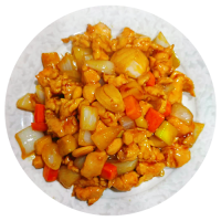 Pollo con almendras