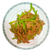 Ternera con pimiento verde