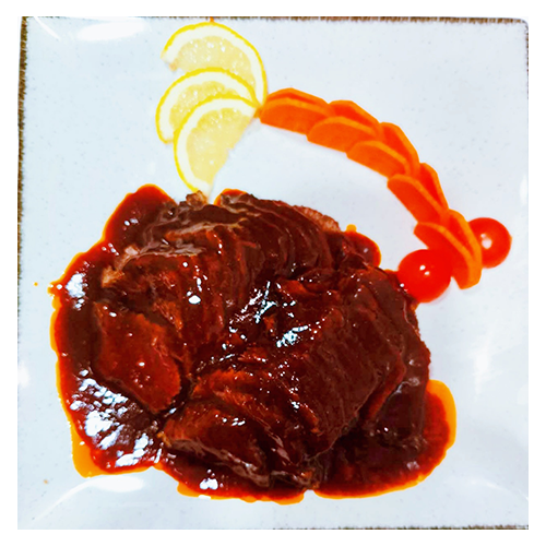 Luneu Ternera asada con salsa mongolia